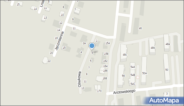 Inowrocław, Oliwkowa, 3, mapa Inowrocławia