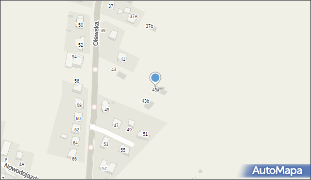 Jaczkowice, Oławska, 43a, mapa Jaczkowice