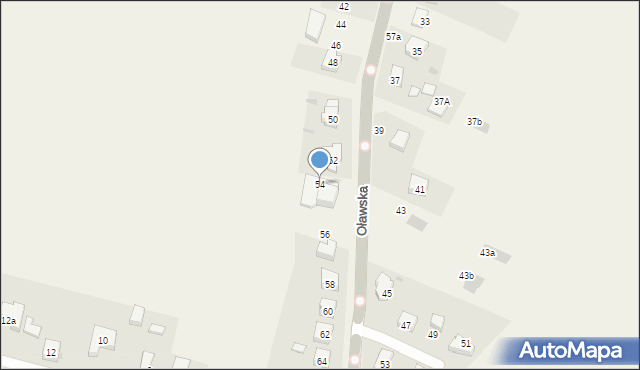 Jaczkowice, Oławska, 54, mapa Jaczkowice