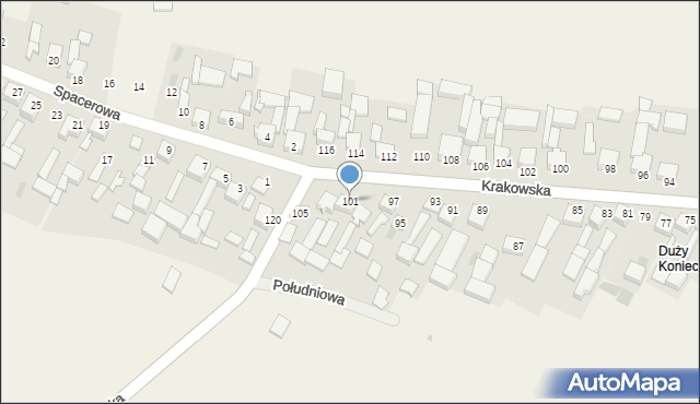 Jangrot, Olkuska, 101, mapa Jangrot