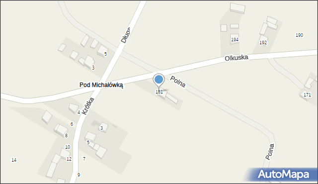 Jangrot, Olkuska, 181, mapa Jangrot