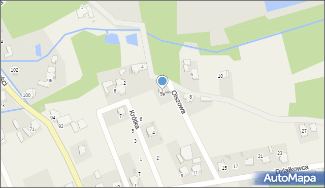 Januszkowice, Olszowa, 5a, mapa Januszkowice