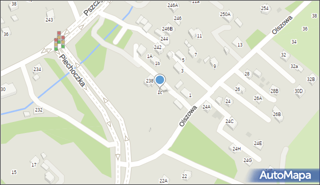 Jastrzębie-Zdrój, Olszowa, 1c, mapa Jastrzębie-Zdrój