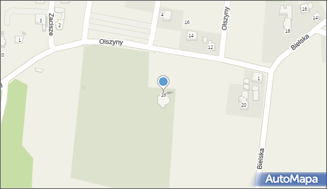 Jawiszowice, Olszyny, 1d, mapa Jawiszowice