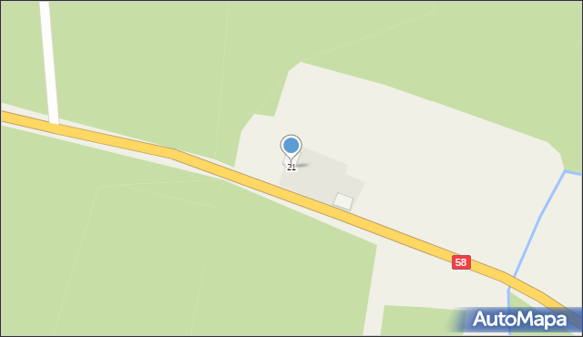 Jedwabno, Olsztyńska, 21, mapa Jedwabno