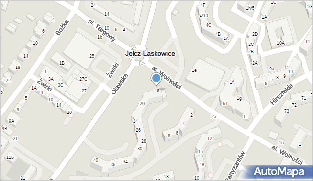Jelcz-Laskowice, Oławska, 16, mapa Jelcz-Laskowice