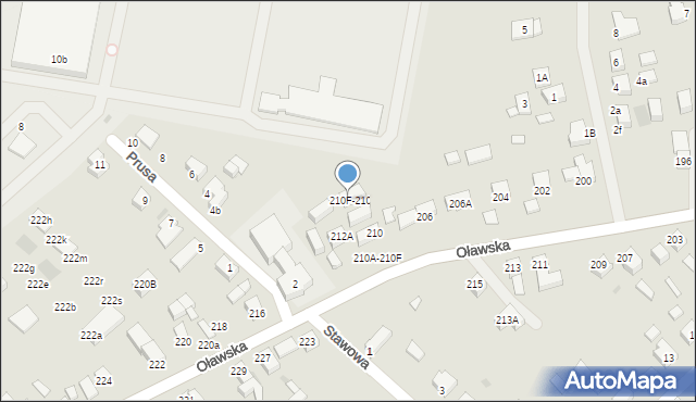 Jelcz-Laskowice, Oławska, 210e, mapa Jelcz-Laskowice