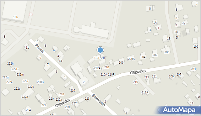 Jelcz-Laskowice, Oławska, 210F-210E, mapa Jelcz-Laskowice