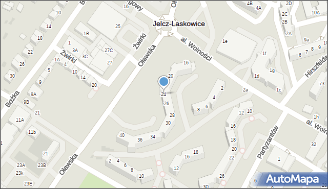 Jelcz-Laskowice, Oławska, 24, mapa Jelcz-Laskowice