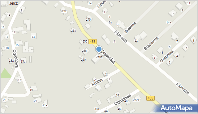 Jelcz-Laskowice, Oławska, 260a, mapa Jelcz-Laskowice
