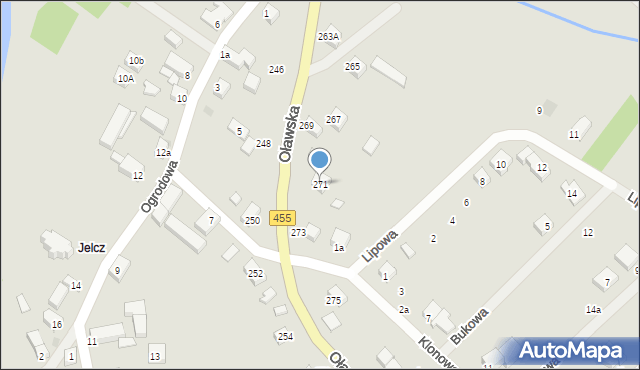 Jelcz-Laskowice, Oławska, 271, mapa Jelcz-Laskowice