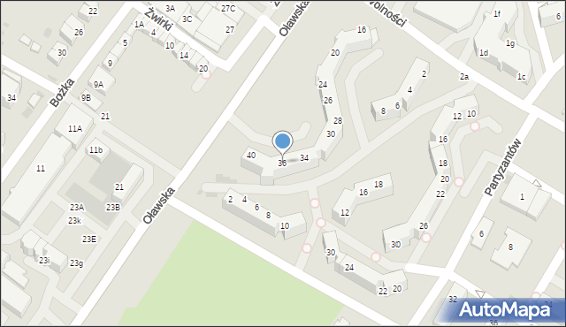Jelcz-Laskowice, Oławska, 36, mapa Jelcz-Laskowice