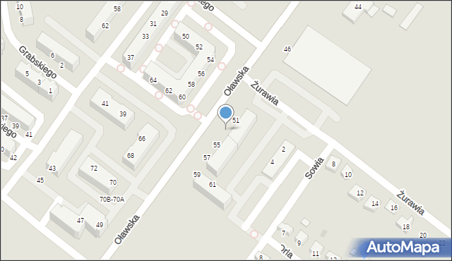 Jelcz-Laskowice, Oławska, 53, mapa Jelcz-Laskowice