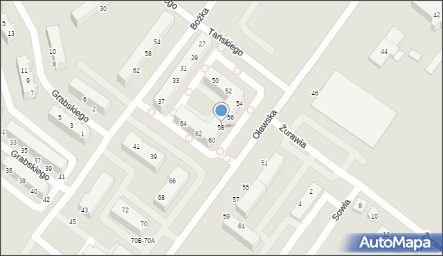 Jelcz-Laskowice, Oławska, 58, mapa Jelcz-Laskowice