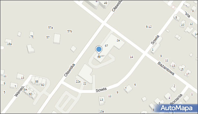 Jelcz-Laskowice, Oławska, 69, mapa Jelcz-Laskowice