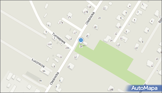 Jelcz-Laskowice, Oleśnicka, 14, mapa Jelcz-Laskowice