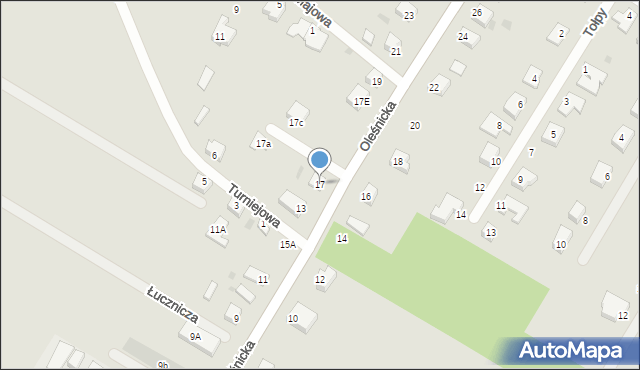 Jelcz-Laskowice, Oleśnicka, 17, mapa Jelcz-Laskowice