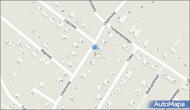 Jelcz-Laskowice, Oleśnicka, 26, mapa Jelcz-Laskowice