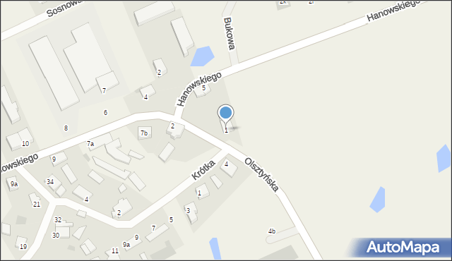 Jonkowo, Olsztyńska, 1, mapa Jonkowo
