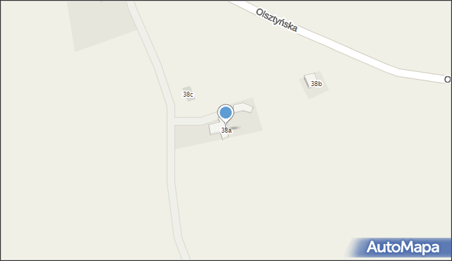 Jonkowo, Olsztyńska, 38a, mapa Jonkowo