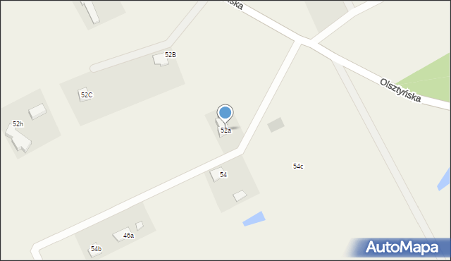 Jonkowo, Olsztyńska, 52a, mapa Jonkowo