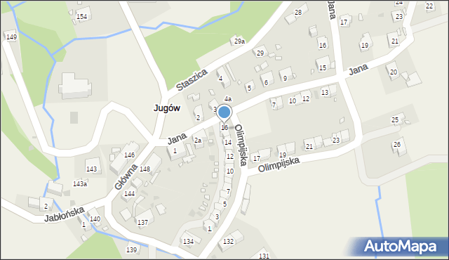 Jugów, Olimpijska, 16, mapa Jugów