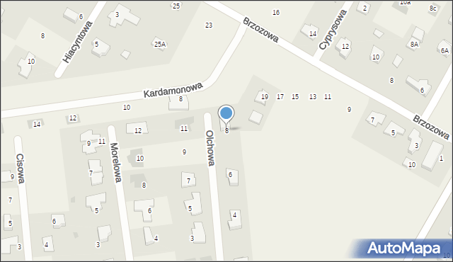 Kalinówka, Olchowa, 8, mapa Kalinówka