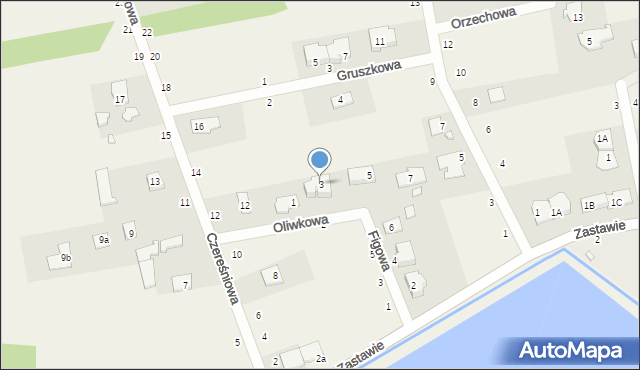 Kazimierów, Oliwkowa, 3, mapa Kazimierów
