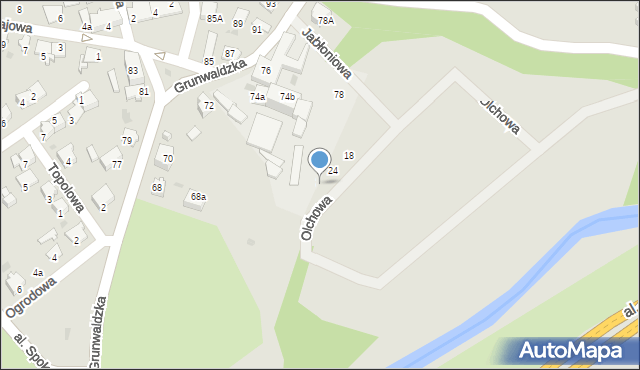 Kędzierzyn-Koźle, Olchowa, 28a, mapa Kędzierzyna-Koźle