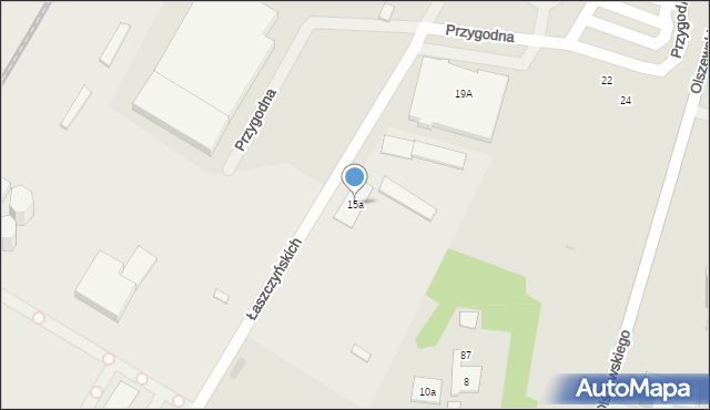 Kielce, Olszewskiego Karola, 15a, mapa Kielc