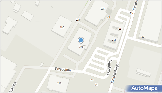 Kielce, Olszewskiego Karola, 19B, mapa Kielc