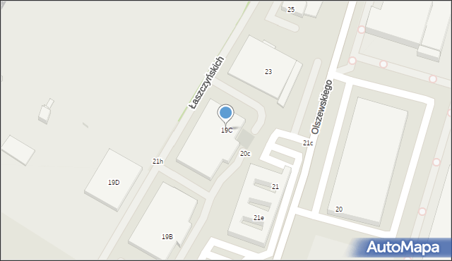 Kielce, Olszewskiego Karola, 19C, mapa Kielc