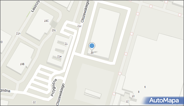 Kielce, Olszewskiego Karola, 20, mapa Kielc