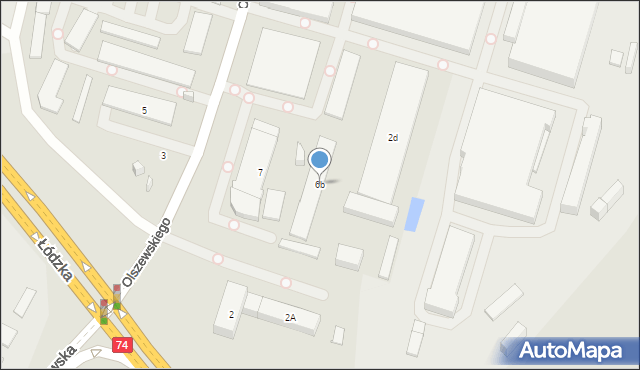 Kielce, Olszewskiego Karola, 6b, mapa Kielc