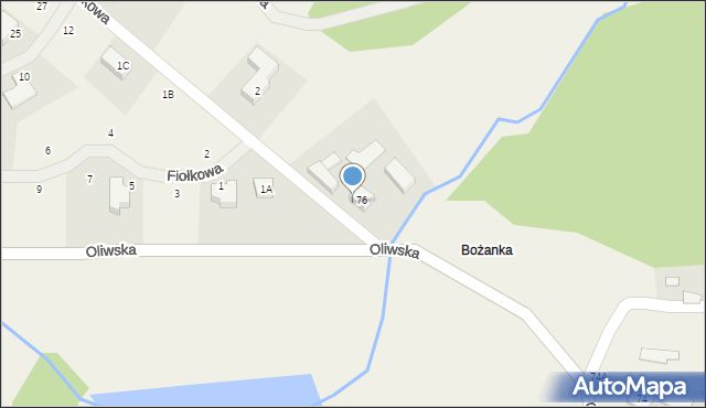 Kielno, Oliwska, 86, mapa Kielno