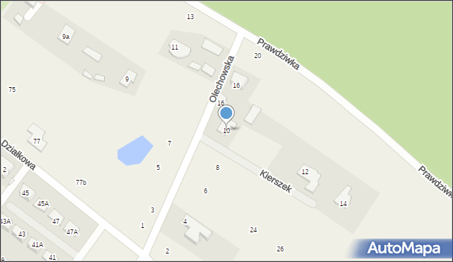 Kierszek, Olechowska, 10, mapa Kierszek