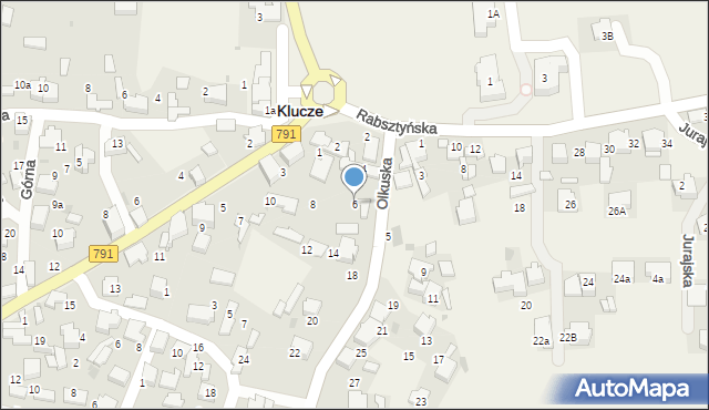 Klucze, Olkuska, 6, mapa Klucze
