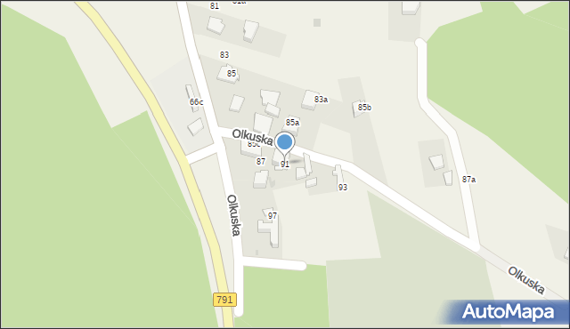 Klucze, Olkuska, 91, mapa Klucze