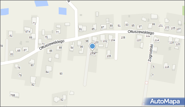 Kobiór, Ołtuszewskiego Zdzisława, 100a, mapa Kobiór