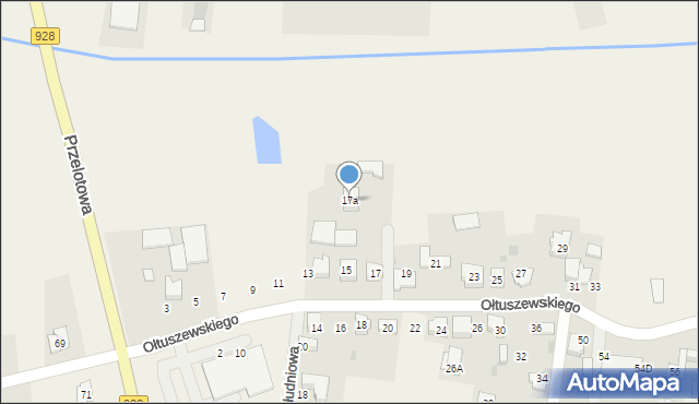 Kobiór, Ołtuszewskiego Zdzisława, 17a, mapa Kobiór