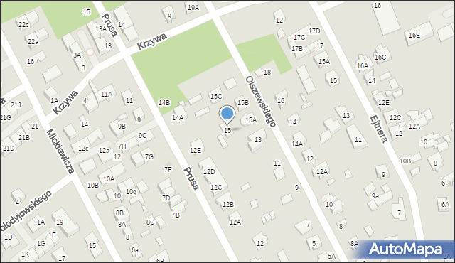 Kobyłka, Olszewskiego Karola, 15, mapa Kobyłka