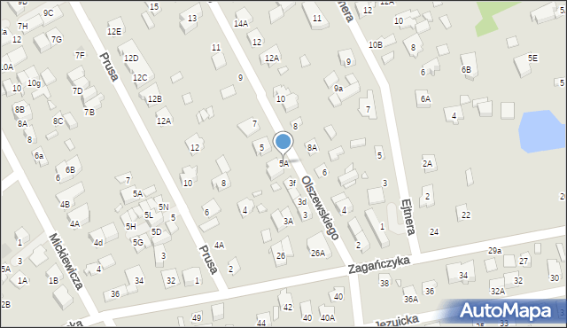 Kobyłka, Olszewskiego Karola, 5A, mapa Kobyłka