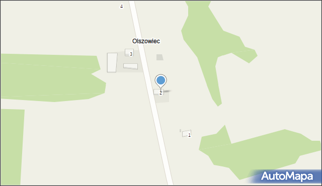 Kodrąb, Olszowiec, 2, mapa Kodrąb