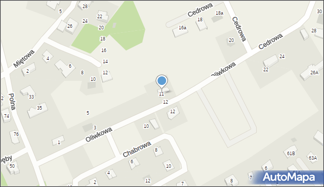 Kolbudy, Oliwkowa, 11, mapa Kolbudy