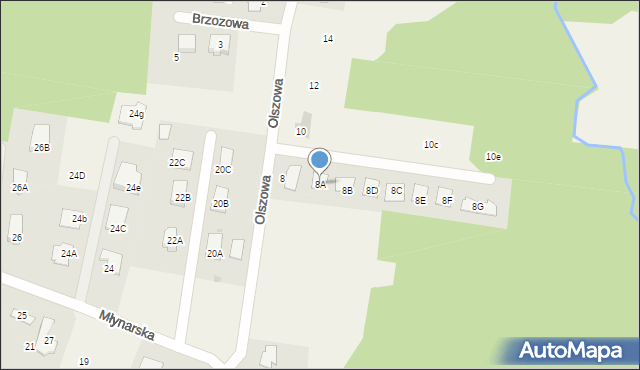 Konarzyce, Olszowa, 8A, mapa Konarzyce