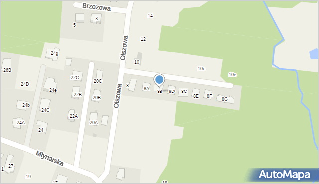 Konarzyce, Olszowa, 8B, mapa Konarzyce