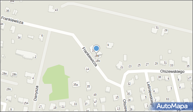 Konin, Olszewskiego Karola, 19b, mapa Konina