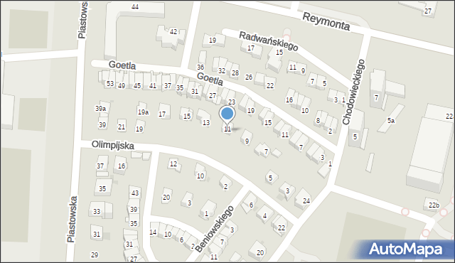 Kraków, Olimpijska, 11, mapa Krakowa