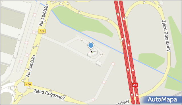 Kraków, Olszanicka, 174, mapa Krakowa