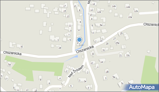 Kraków, Olszanicka, 26, mapa Krakowa